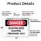 Signmission Blasting Area Blasting Personnel Only Danger Sign, Aluminum, 14in W x 10in L, 2PK OS-2PACK-DS-A-1014-L-2493 - alternate 3